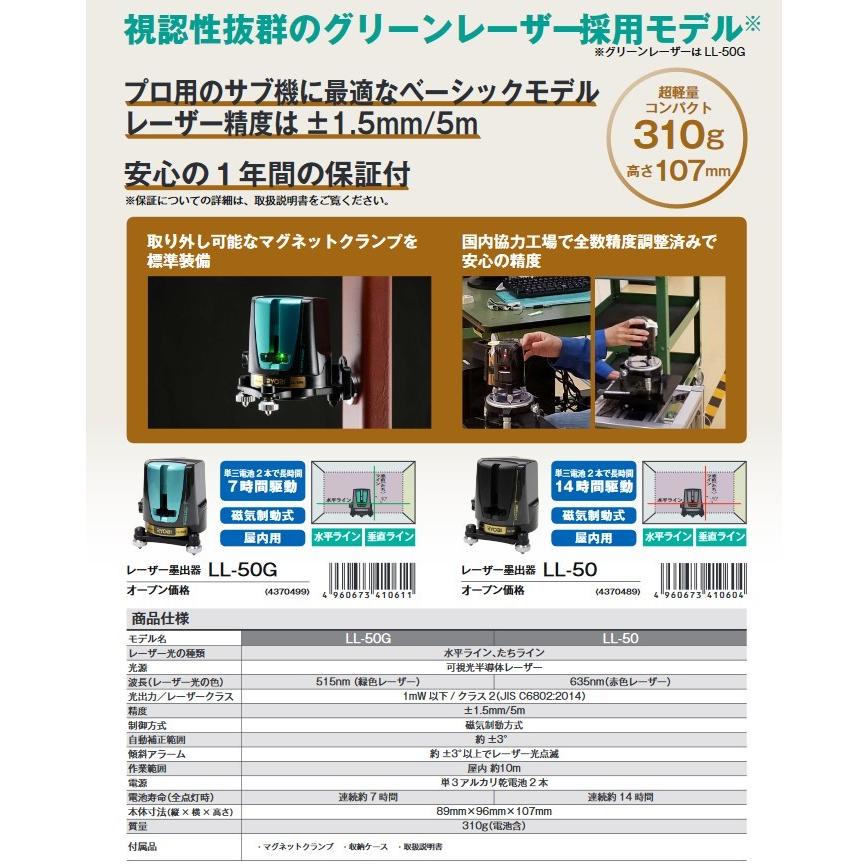 リョービ グリーンレーザー LL-50G リョービ（RYOBI） 【在庫限り】 レーザー墨出し器 グリーンレーザー