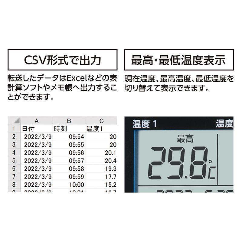 Tiatiaページ シンワ シンワ測定 デジタル温度計 I データログ機能付 隔測式ツイン