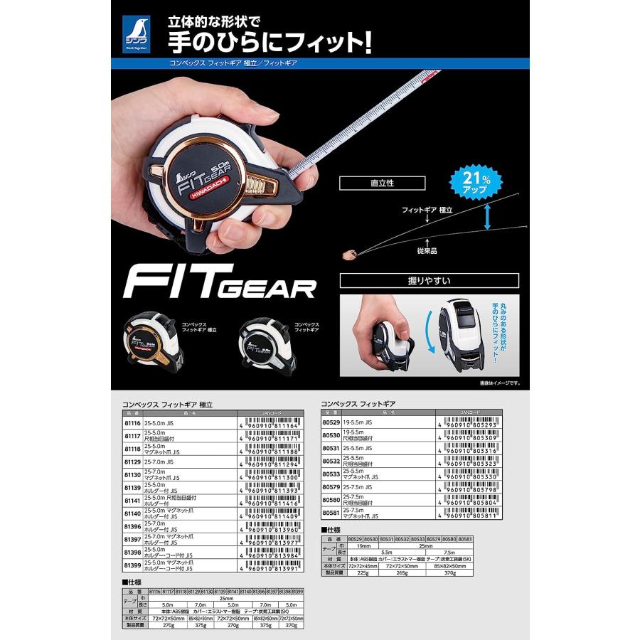 専用出品Ｎｏ．2   (確認用⑤) シンワ シンワ測定 コンベックス フィットギア 19-5.5m JIS 80529
