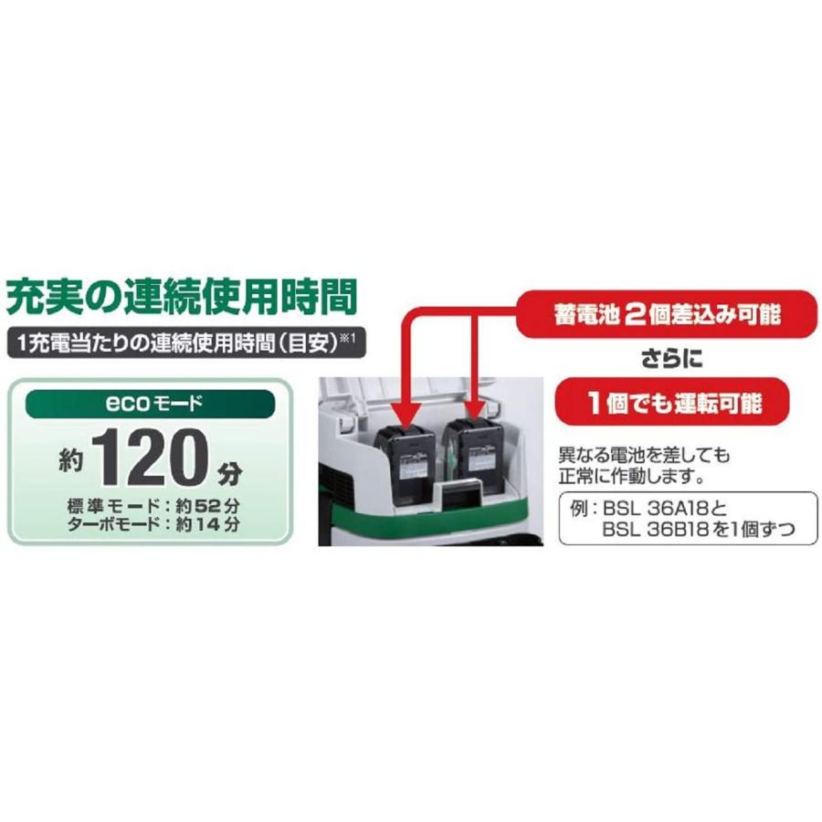 HiKOKI HiKOKI(ハイコーキ) RP3608DA(L)(2WPZ) 充電式集塵機(乾湿両用 