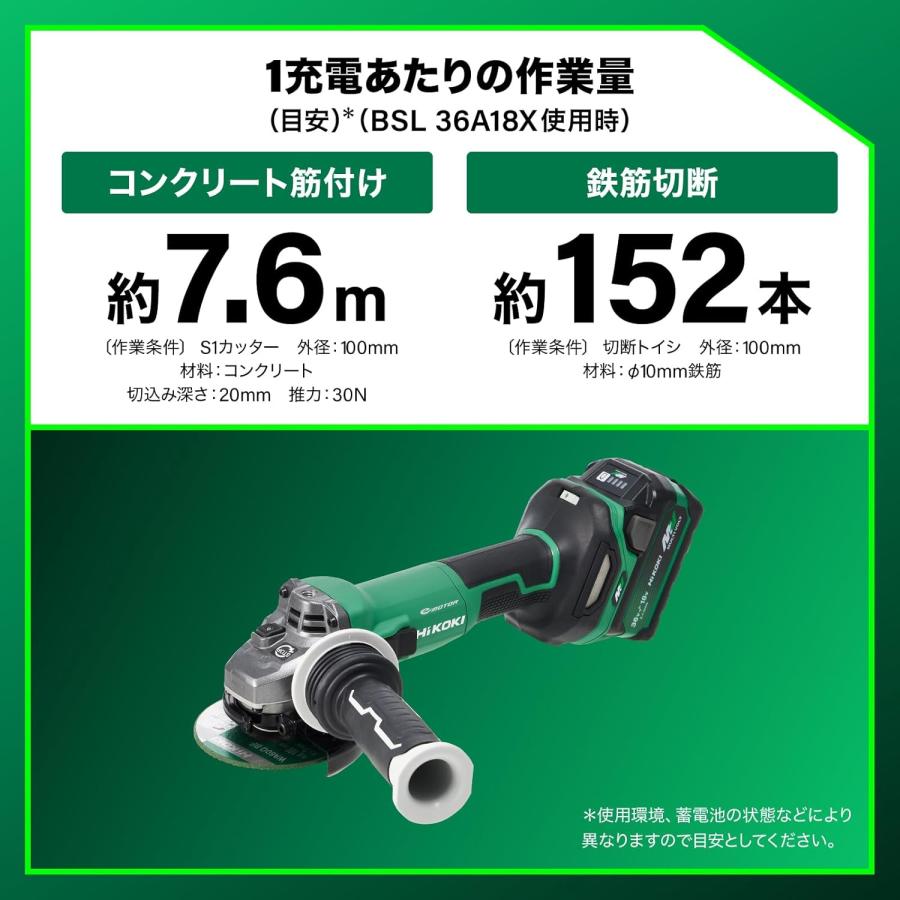 HiKOKI（ハイコーキ） 36V 充電式ディスクグラインダ G3610DC 特別
