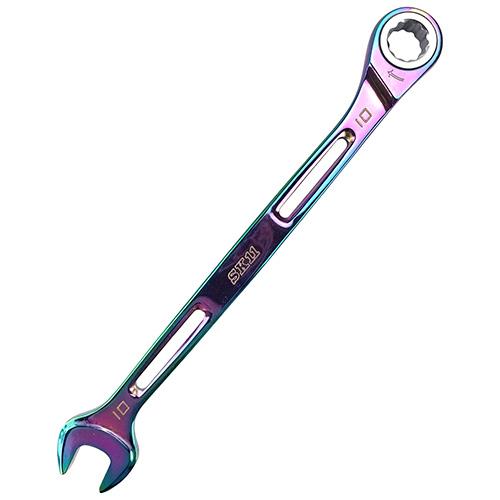 SK11 ラチェットレンチ ライト SPD-G10P 虹色チタンコーティング 10mm