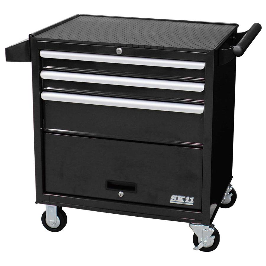 SK11 SK11(藤原産業) ローラーキャビネット SRC-004BK ブラック 高剛性