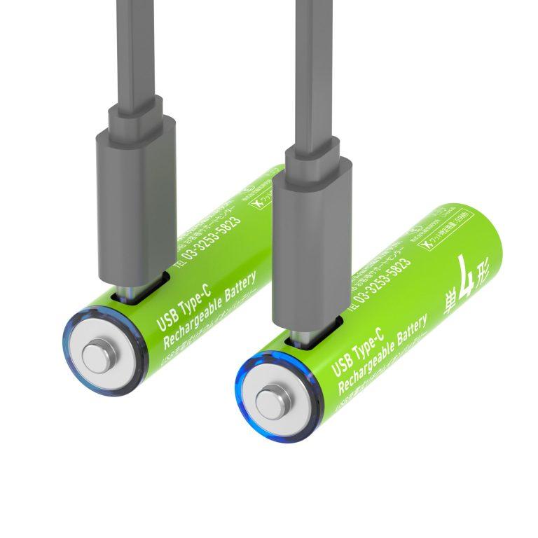 HIDISC 充電式リチウムイオンバッテリー HD-LIB3A2PC Type-C対応 単4型