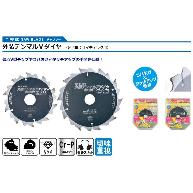 ハウスBM DMVD-10010 1枚 外径100mm/刃数10 外装デンマルＶダイヤ 硬質窯業サイディング用｜total-homes｜02