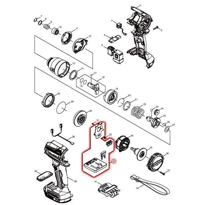 マキタ（makita） 部品 コントローラ 620D48-6(旧:620848-0) 図番032