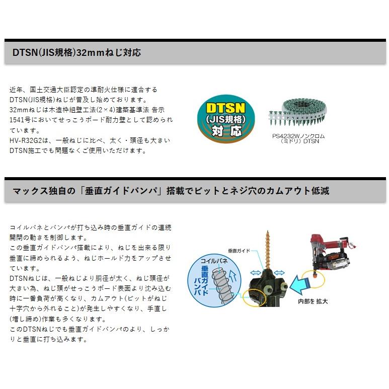 マックス マックス(MAX) 高圧32mmターボドライバー HV-R32G2-G マックス マックス(MAX) 高圧32mmターボドライバー HV-R32G2-G