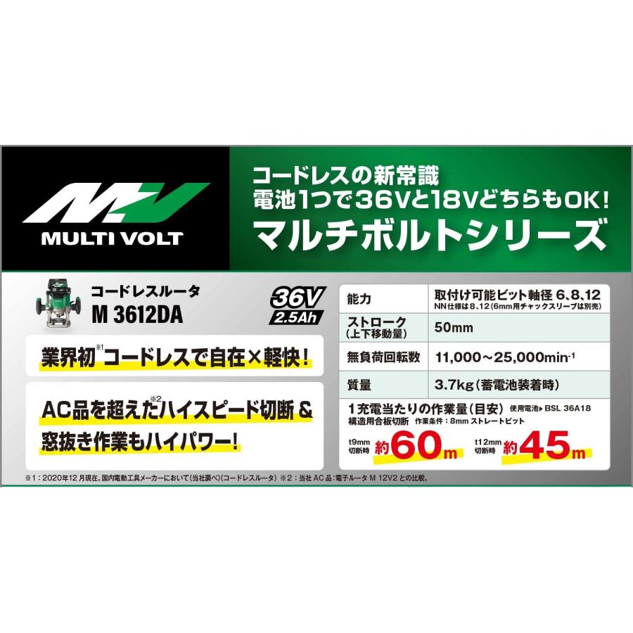 HiKOKI HiKOKI(ハイコーキ) M3612DA(XP) 軸径12/8/6mm 充電式