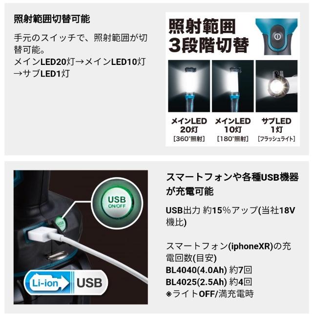 マキタ（makita） ML002GO オリーブ 充電式LEDワークライト【本体のみ