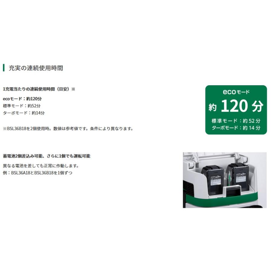 HiKOKI HiKOKI(ハイコーキ) RP3608DB(L)(NN) 充電式集塵機(乾式専用 