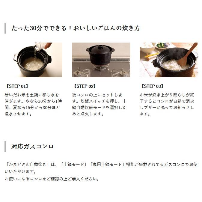 リンナイ（Rinnai） 専用炊飯土鍋「かまどさん自動炊き」 (2合炊) RTR