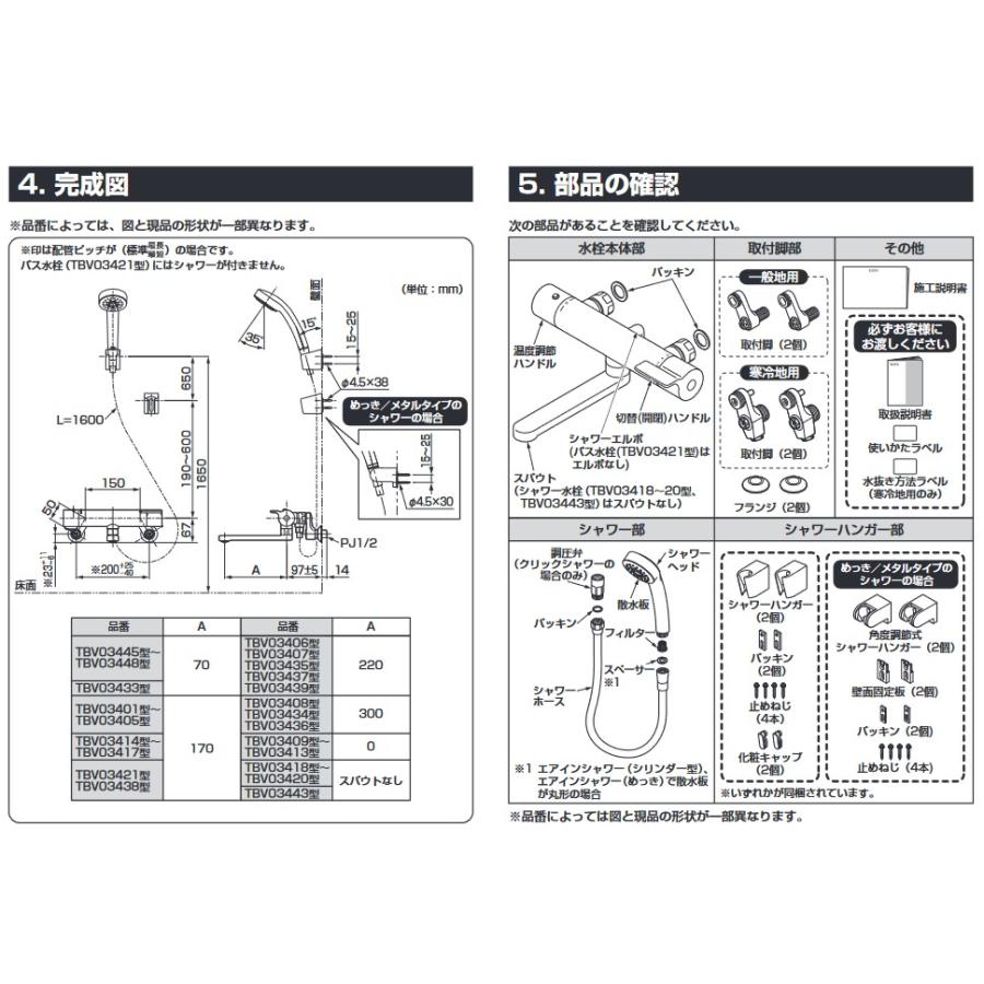 TOTO 【数量限定セール】TOTO 浴槽用水栓 TBV03404J 壁付