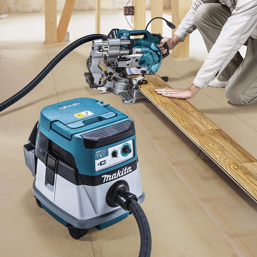 マキタ(makita) VC157DZ+A-68317 充電式集塵機 粉塵専用 集塵容量15L パワーソースキットSH1 18V+18V＝36V 無線連動AWS【バッテリー/充電器セット】の画像