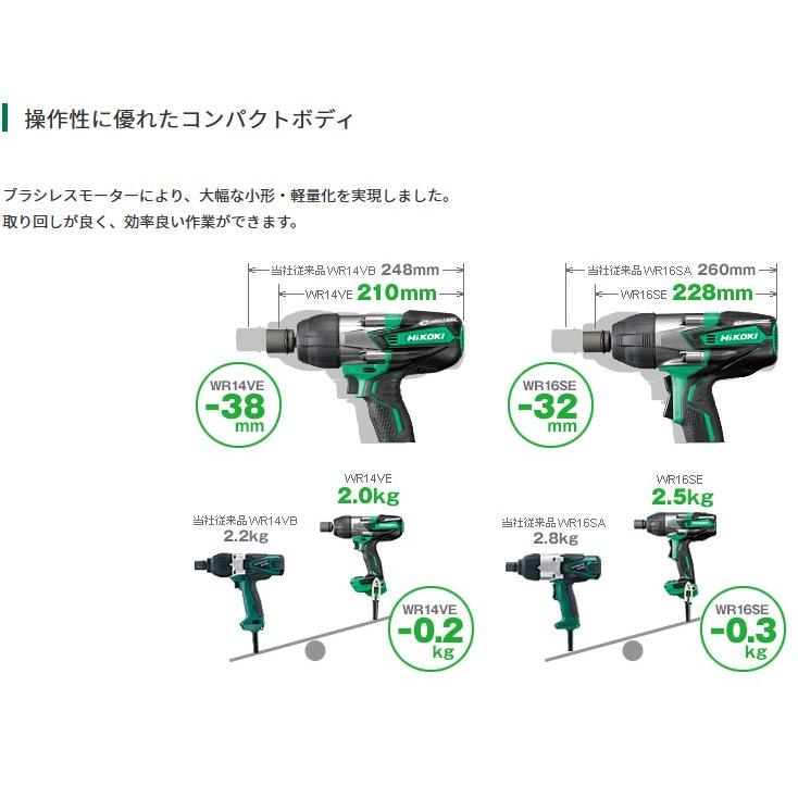 HiKOKI（ハイコーキ） WR16SE インパクトレンチ 360N・m 100V : Total