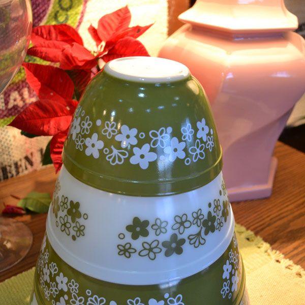 オールドパイレックス クレイジーデイジー（スプリングブロッサム） ミキシングボウルセット kw1240crazymixing4set