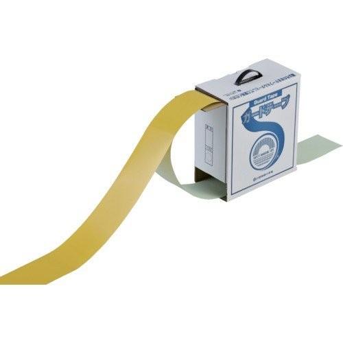 緑十字　ガードテープ（ラインテープ）　黄　100mm幅×１００ｍ　屋内用　《発注単位：1巻》［OB］
