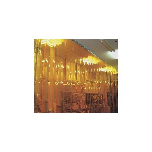 ビニールカーテン のれん式 静電防虫オレンジ（フラット）厚み3mm×幅200mm×長さ30m 1巻 - 2
