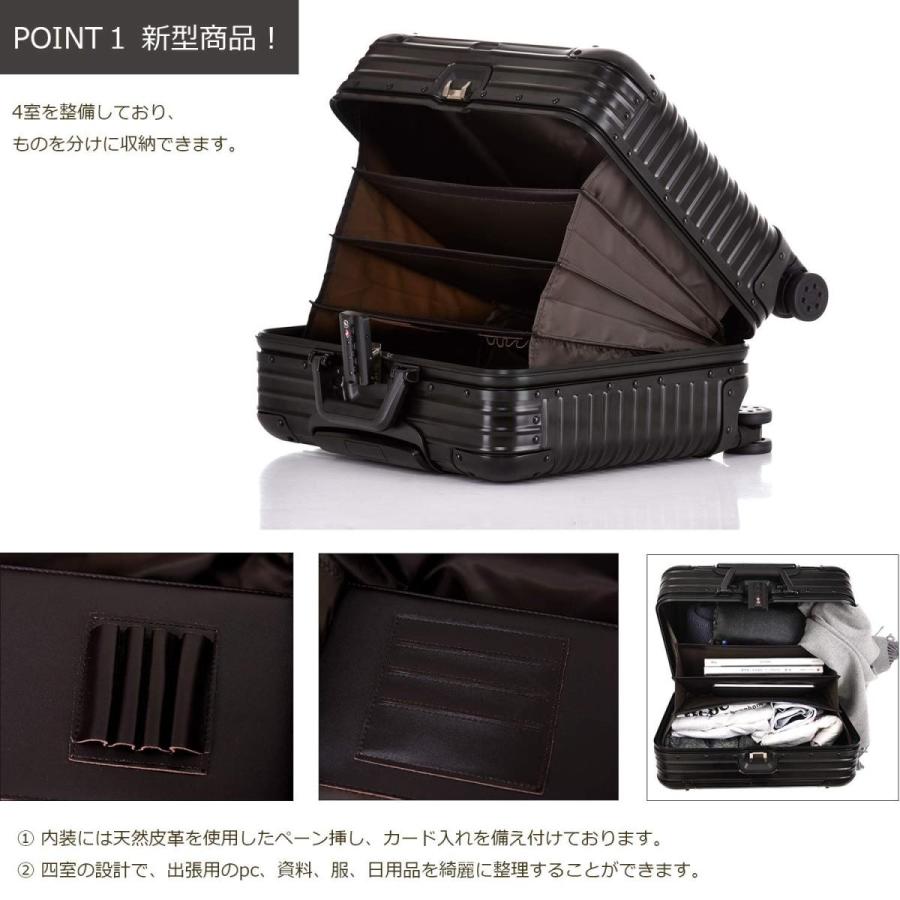 Danjue スーツケース 4室 アルミマグネシウム合金 Tsaロック 静音８輪 キャリーケース ビジネス旅行 機内持込 シルバー Ppid Mukomukokab Go Id