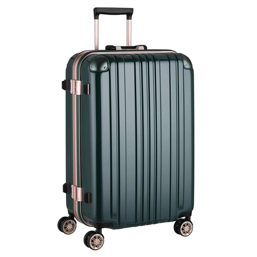 レジェンドウォーカー スーツケース ポリカーボネート 機内持込 ファスナー フレームタイプ ダブルキャスター グリーン M フレーム Blusquare Org