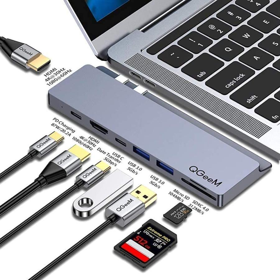 Usb C ハブ Qgeem Macbook Pro ハブ 9 In 2 デュアル 4k Hdmi ドッキングステーション デュアル Pd Shop ロタス 通販 Yahoo ショッピング