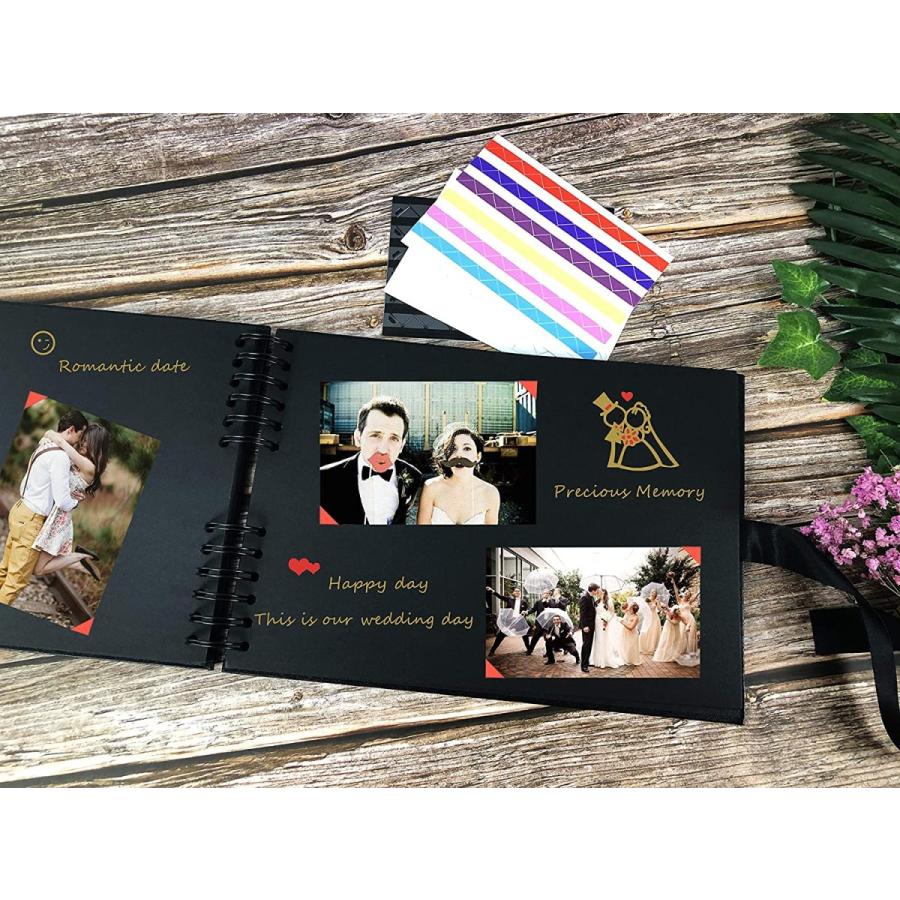 手作り アルバム Diy黒台紙40枚 スクラップブッキング 手作りフォトフレームブック お友達へのプレゼントや結婚式のフォトブック 黒 Shop ロタス 通販 Yahoo ショッピング