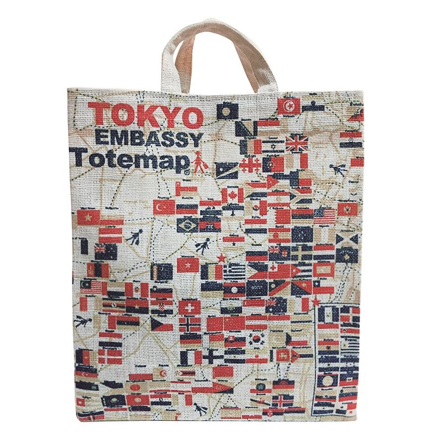 インド製ジュートのショッピングトートバッグ 東京 大使館 :JTM03:totemap - 通販 - Yahoo!ショッピング インド製ジュートのショッピングトートバッグ 東京 大使館 :JTM03:totemap - 通販 - Yahoo!ショッピング