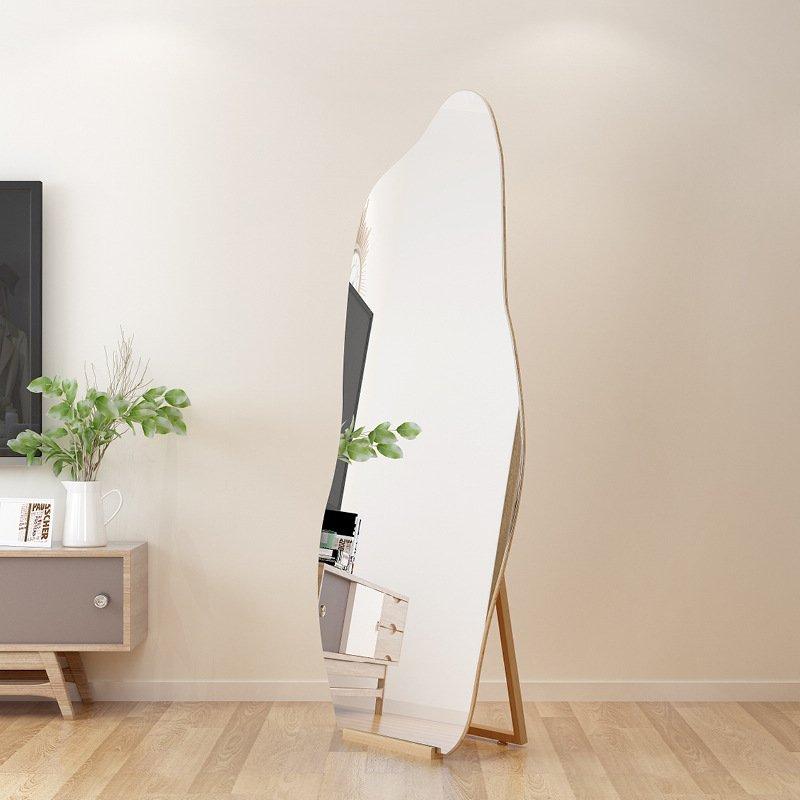 鏡 壁掛け おしゃれ 韓国 インテリア デザイン 全身 ミラーウェーブミラー マンション 玄関 姿見フレーム 玄関鏡 全身鏡 曲線 Xqc トトアストア 通販 Yahoo ショッピング