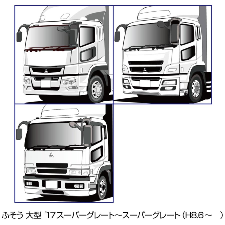 ワイパーアーム＆ブレードセット エアロタイプ ふそう「大型車