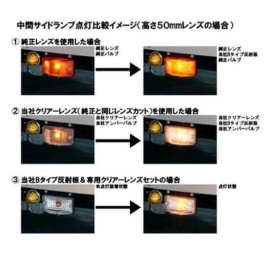 中間サイドランプ Bタイプ反射板 30MMレンズ用｜totocar｜02