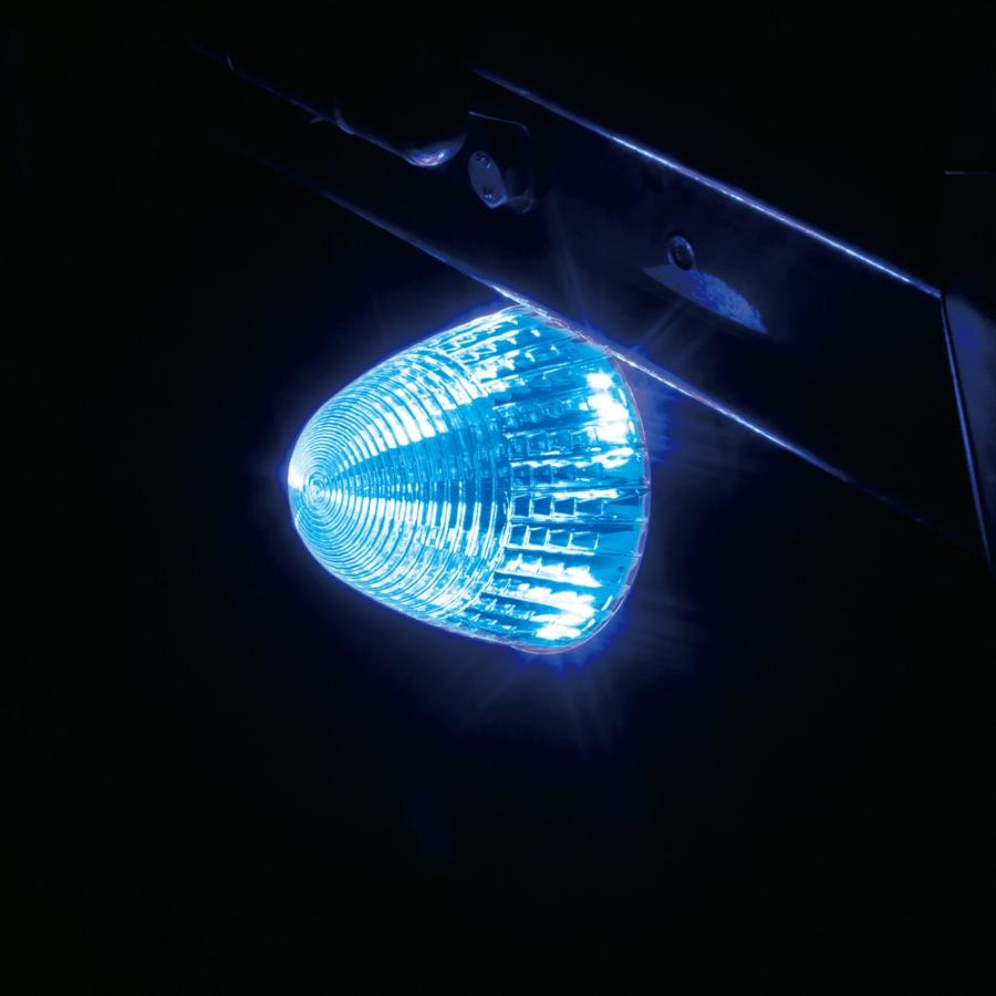 LEDクロスラインマーカーランプ12V/24V共用 クリアー/ブルー : カー