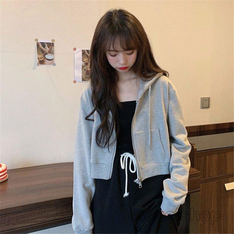 爆売り ジップアップ パーカー レディース Sssnetshop カジュアル フェミニン ファッション お出かけ 長袖 インスター風 ショット丈 運動風 ゆったり フード付き ワンピース サイズ Xl Www Sustentec Com Br