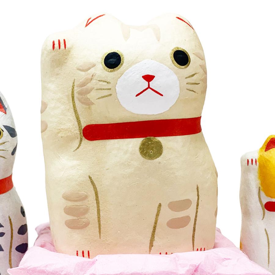縁起物 はりこーシカ 招き猫 洋 張り子 石川紙業 ねこの置物 