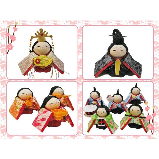 送料無料 ちりめん 雛人形 扇面三段わらべ雛 十人揃い お雛様 ひな祭り