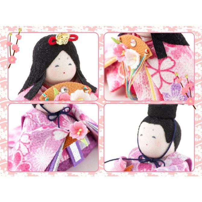 送料無料　ちりめん　雛人形　ぷりてぃ舞桜花舞台　お雛様　ひな祭り　龍虎堂　リュウコドウ　日本製_1