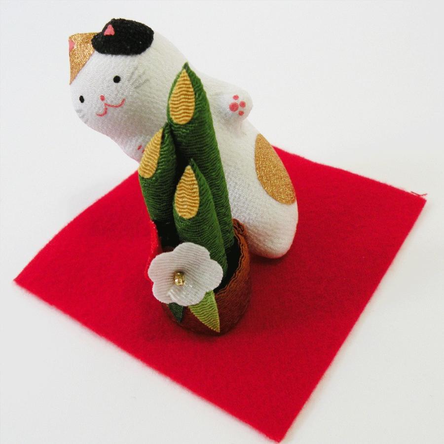 お正月 置物 動物 リス ネコ イヌ 門松 ハンドメイド 作家 正月飾り