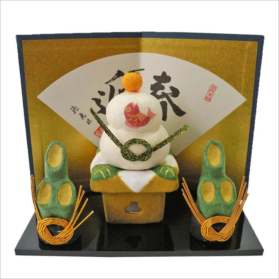 正月飾り ちぎり和紙（小）鏡餅門松セット 龍虎堂 リュウコドウ 和紙