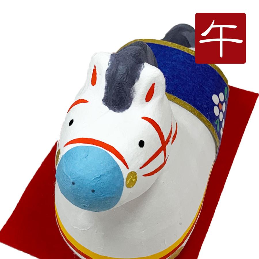 干支飾り ちぎり和紙 招福午 午年 うまどし 置物 ウマ 馬 ちりめん細工