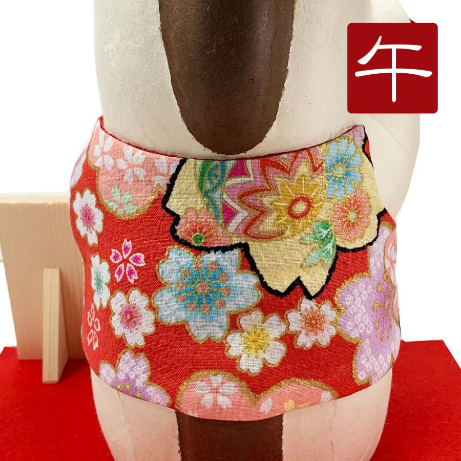 干支飾り ちぎり和紙 破魔矢 午 午年 うまどし 置物 ウマ 馬 ちりめん