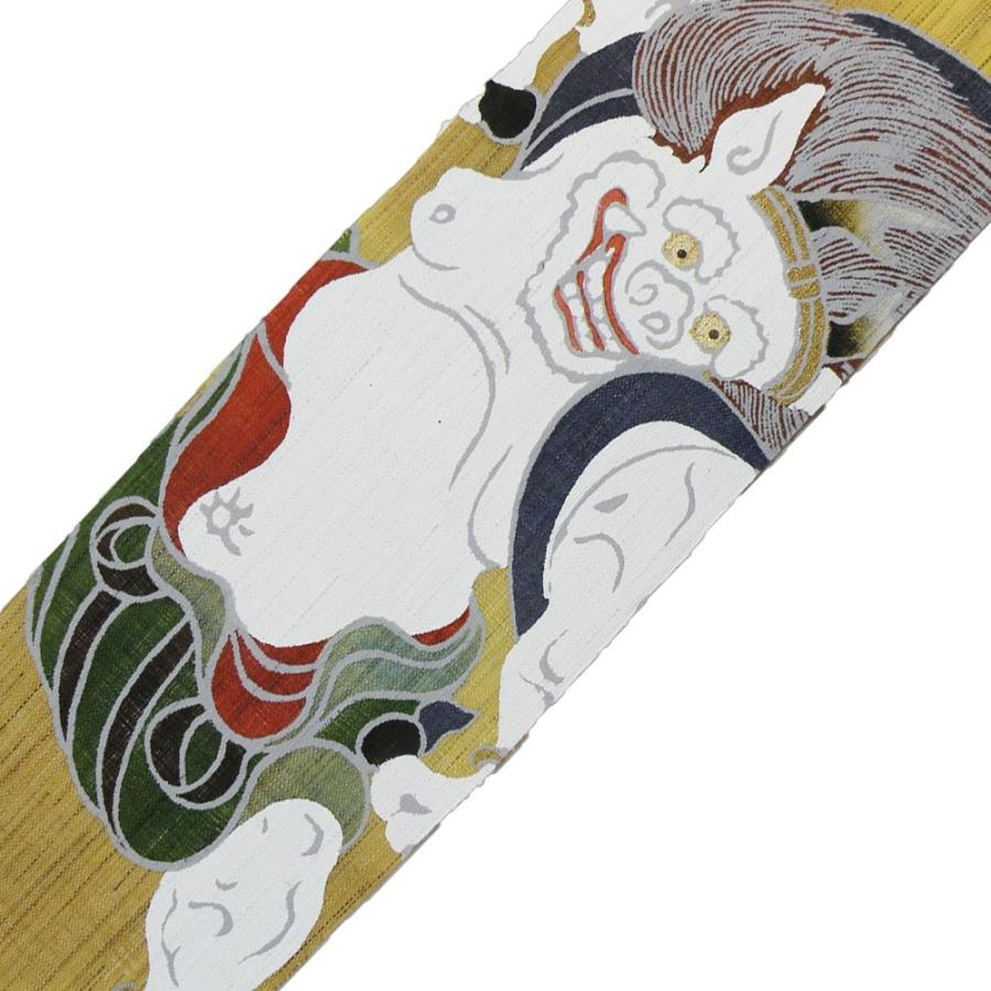 細タペストリー FU-JIN RAI-JIN 風神雷神 京都 洛柿庵 らくしあん 麻 