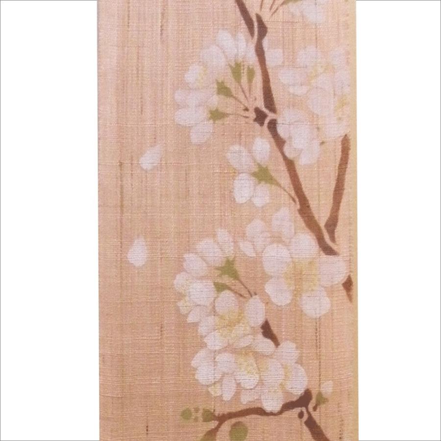 細タペストリー 桜 京都 洛柿庵 らくしあん 麻100％ 和モダン