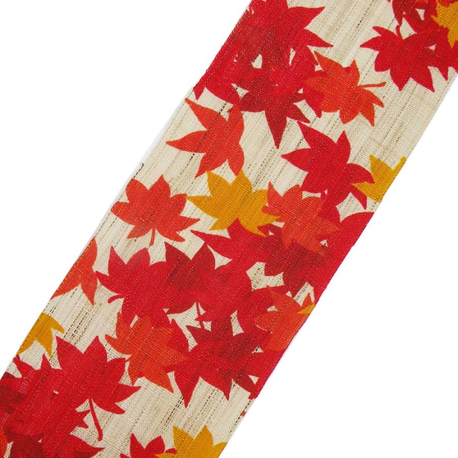 細タペストリー　紅葉狩り　京都　洛柿庵　らくしあん　麻100%　和モダン　インテリア