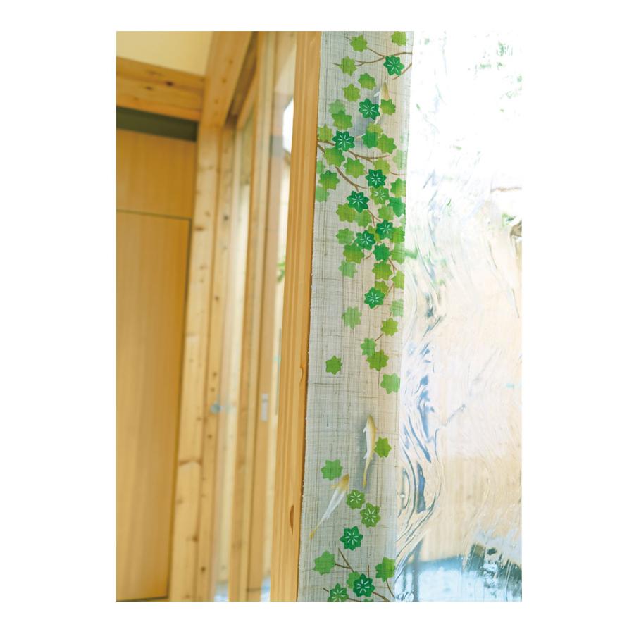 細タペストリー 鮎に青紅葉 京都 洛柿庵 らくしあん 麻100% 和 細タペストリー 鮎に青紅葉 京都 洛柿庵 らくしあん 麻100% 和