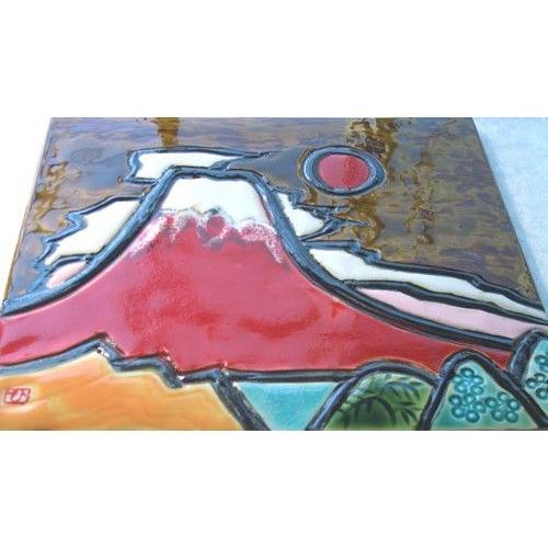 おめでたい赤富士陶板　 オリジナル美術陶板 赤富士シリーズ・錦秋その2 |  | 02