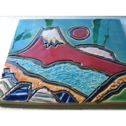 おめでたい赤富士陶板 　オリジナル美術陶板 赤富士シリーズ・初夏 | 