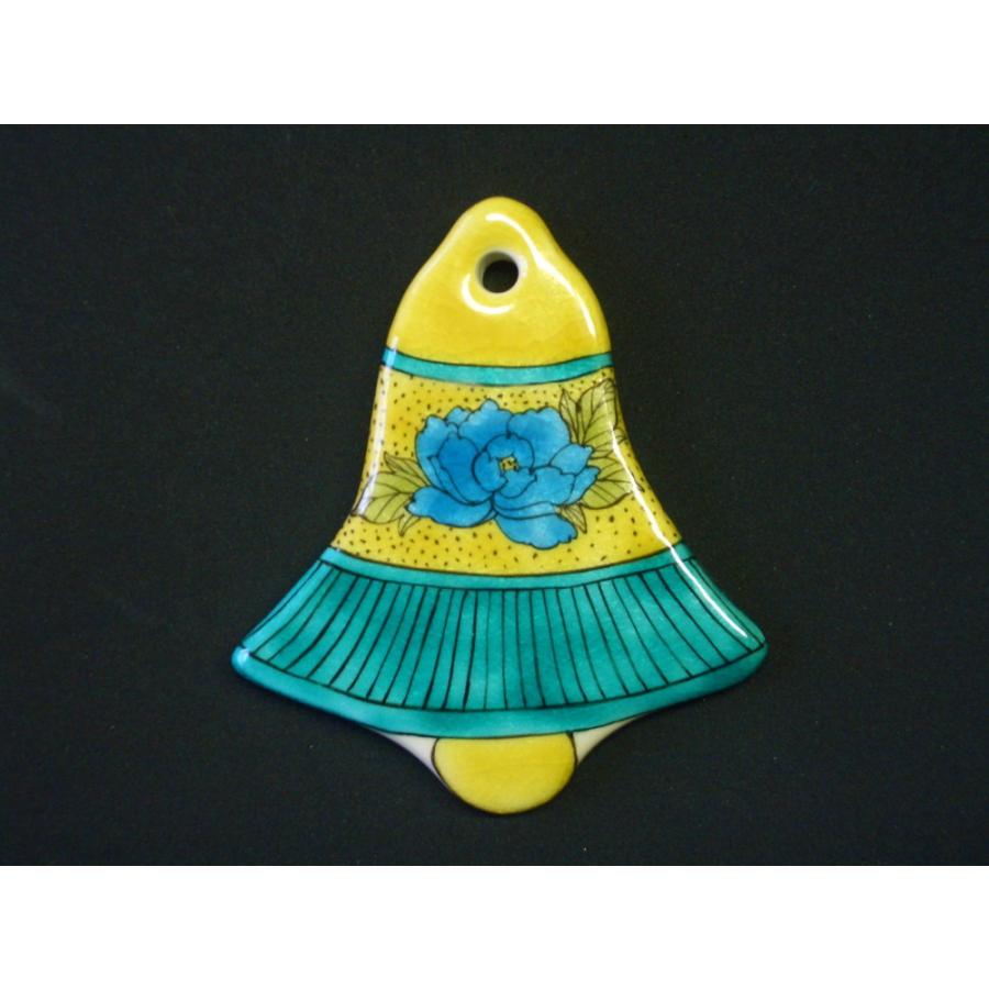 クリスマスオーナメント お待たせいたしました！　九谷焼陶製クリスマス・オーナメント『吉田屋風牡丹〜ベル』約10×8.5cm |  | 01