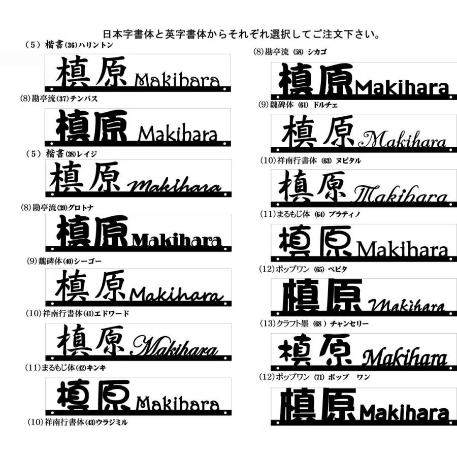 表札 ステンレス 戸建 おしゃれ アイアン （sus切り文字表札 sus8 行書