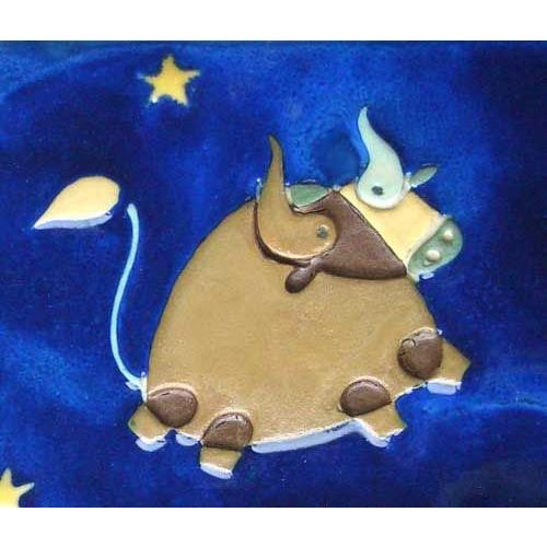 （吉岡保夫）星空の牛・瑠璃釉 |  | 02