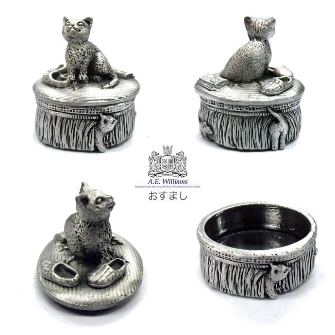 乳歯入れ ケース 猫 トゥースボックス ピューター製 Wee Box 英国 A.E.