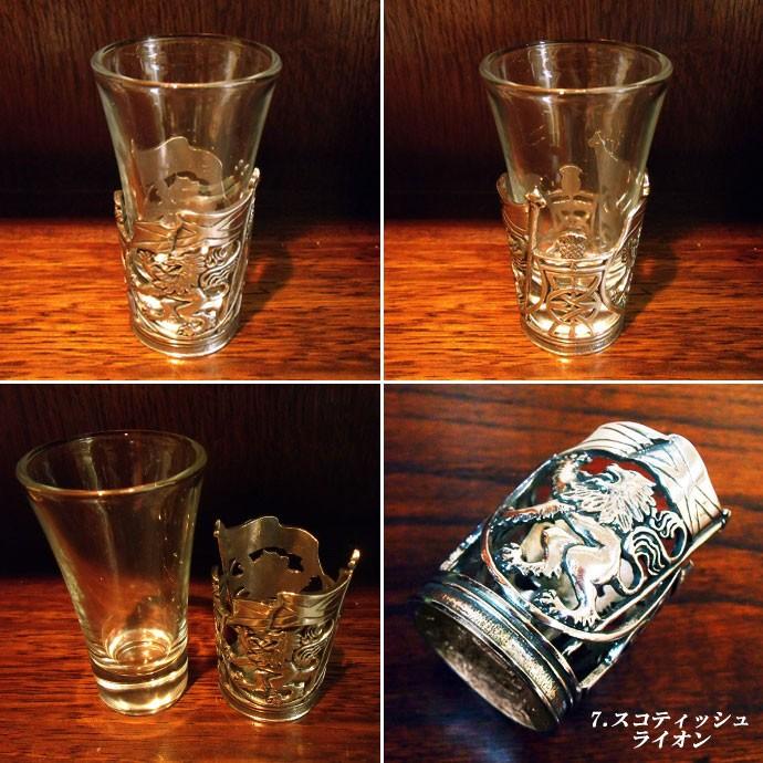 ショットグラス ピューター装飾 60ml 英国製 A.E.Williams