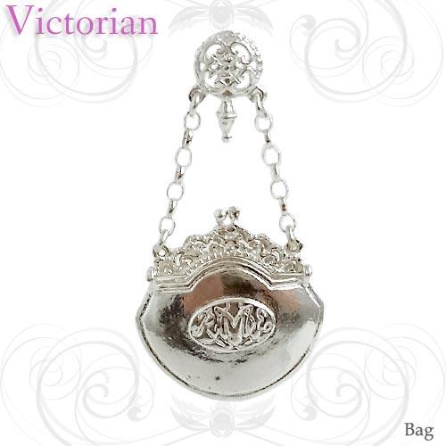 リボンと鳩ヴィクトリアンチャームイギリスアンティークネックレス